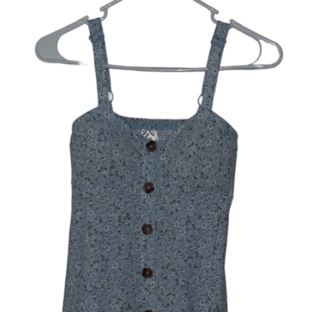 No Boundaries, Light Blue and White flower print Dress, Small